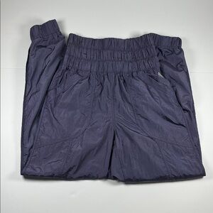 Free People Movement Dark Purple Nylon Elastic Waist Jogger Pants Sz XS